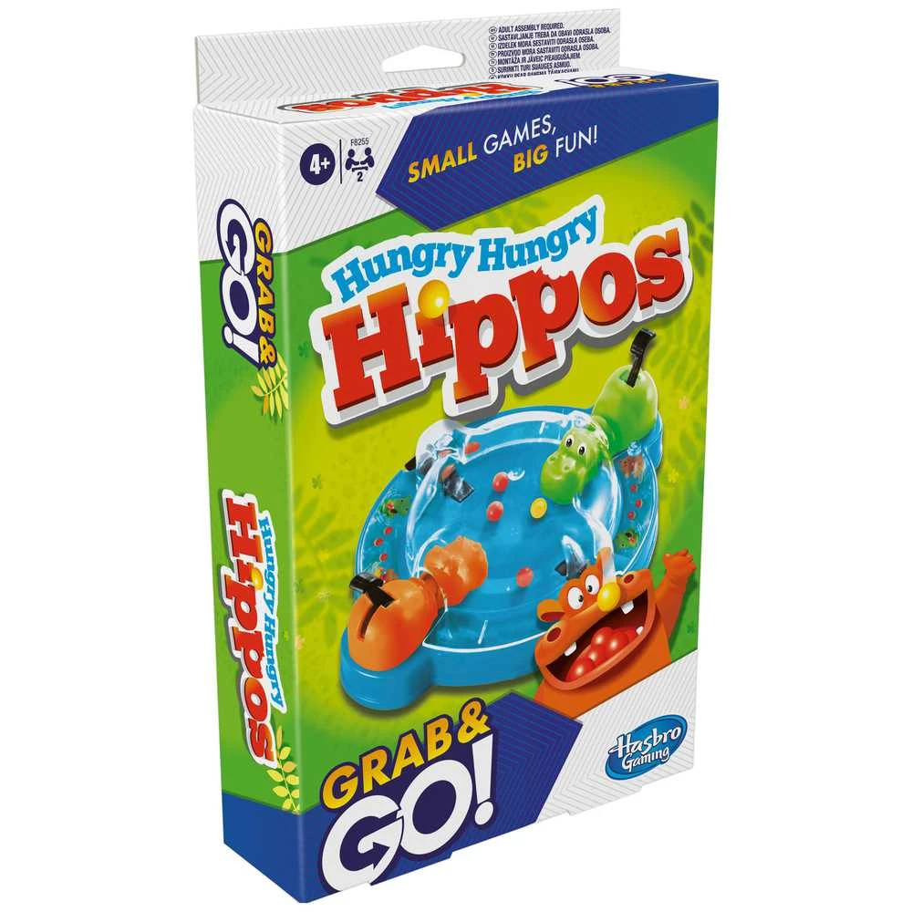 HASBRO GAMING „Grab&Go“ kelioninis žaidimas „Alkani begemotai“