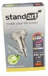 Standart BULB LED R50 4.3W E14 2700K 390LM 36 DIM