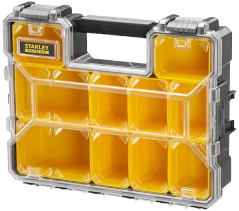 STANLEY® FATMAX® 10 skyrelių profesionalus organizatorius su plastikiniais fiksatoriais (1-97-521)