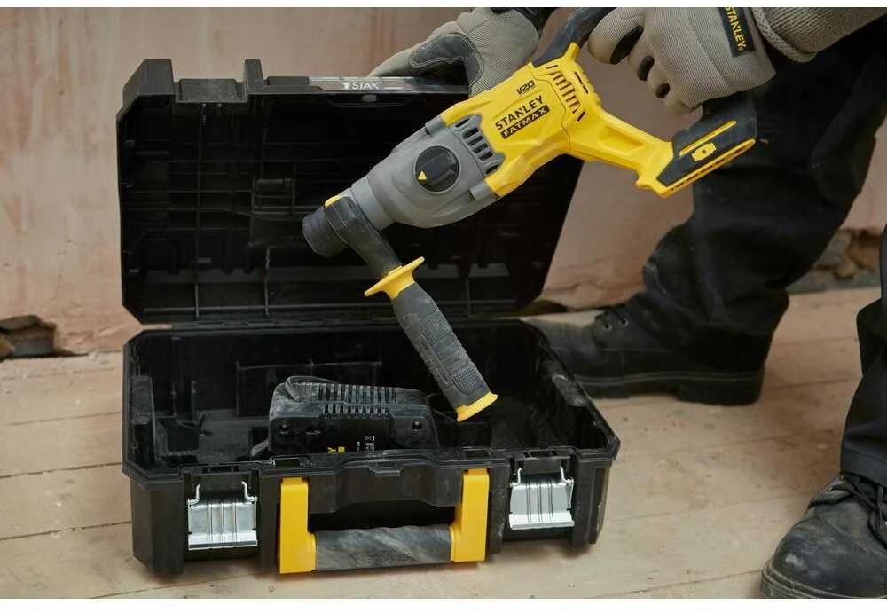 STANLEY perforatorius V20 SFMCH900B, 18V, SDS +, 2.0J, be akumuliatoriaus ir kroviklio