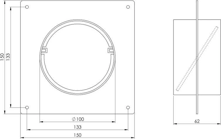 Kondicionierius Ventiliacijos tarpmovė EUROPLAST AFV100, D100