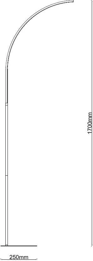 Carruzzo FLOOR LED LIGHT SIBIU 4000K Juodas