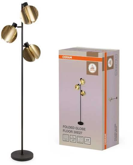 Osram Pastatomas šviestuvas FOLDED GLOBE, 3xE27, aukso sp.