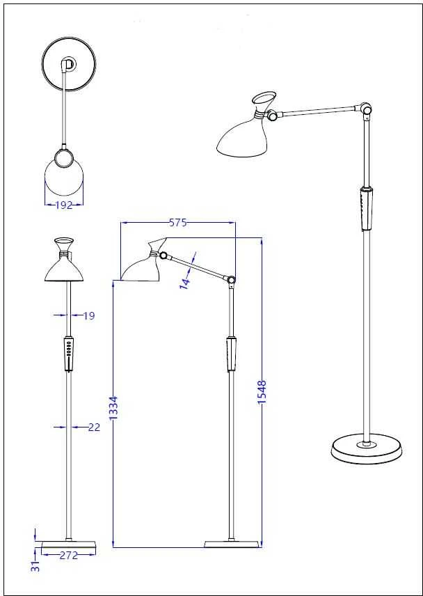 Grindų šviestuvas Standart grindinis šviestuvas Dviguba LED lemputė BL-1903 12W+3W BL
