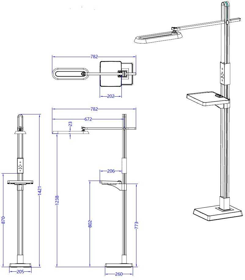 Standart „Sourcing“ toršero dėklas LED BL1913-C 15W auksinis