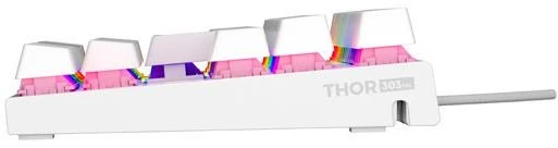 Genesis | THOR 303 | Mechaninė klaviatūra žaidimams | su laidu | US | Outemu Peach Silent | Baltas