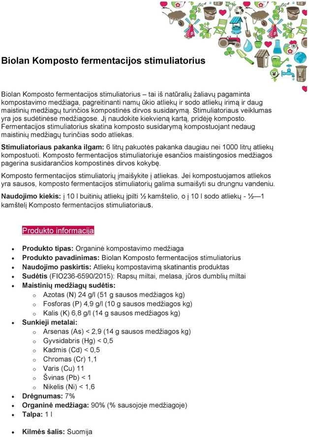 Biolan komposto aktyvatorius 1,2 l