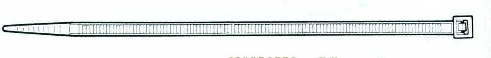 Tvirtinimo dirželis Elematic, 7,5 x 540 mm, baltas