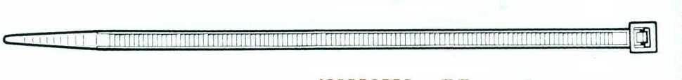 Tvirtinimo dirželis Elematic, poliamidas, juodas, 290 mm x 4.5 mm