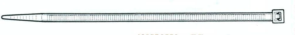 Tvirtinimo dirželis Elematic. 3.5 x 290 mm. juodas