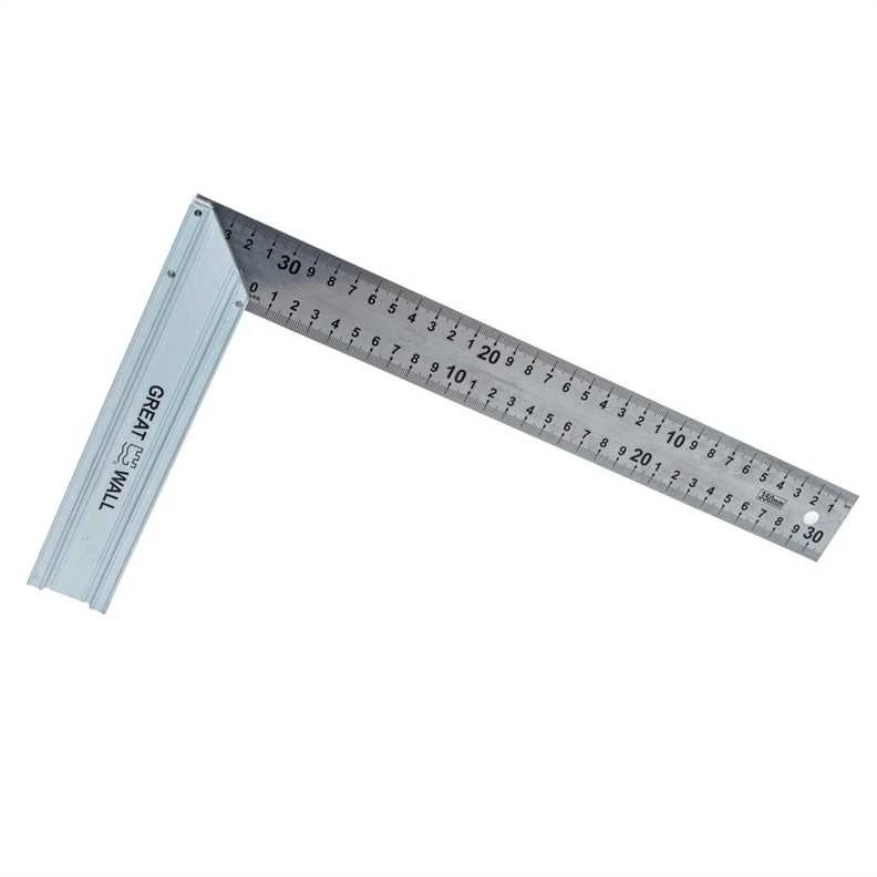Kampinė liniuotė Okko GWS-35D, 350 mm, aliuminis/nerūdijantysis plienas, 90 °
