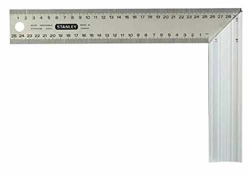 Stūra lineāls Stanley 1-45-686, 300 mm, nerūsējošais tērauds, 45 °