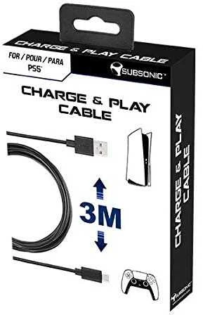 Subsonic Charge PS5, X BOX serija, jungiklis 3 metrai