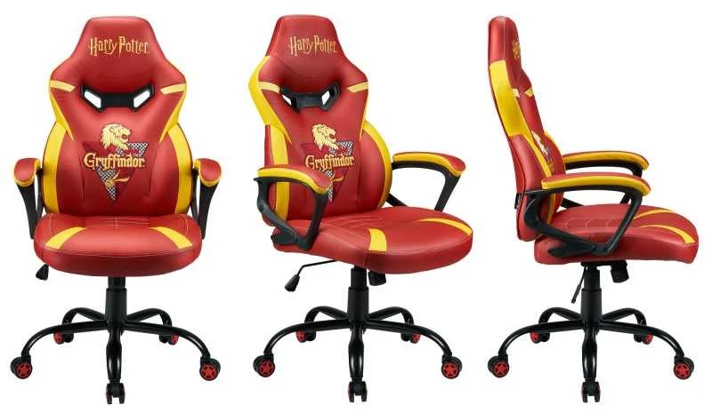 Subsonic fotelis Subsonic Junior Griffindor žaidimų kėdė paminkštinta minkšta sėdynė oranžinė, raudona