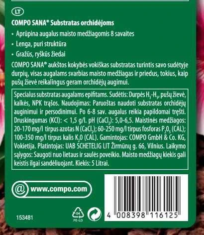 Substratas orchidėjoms COMPO, 5 l