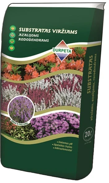 Viržių, rododendrų ir azalijų durpių substratas DURPETA, 20 l