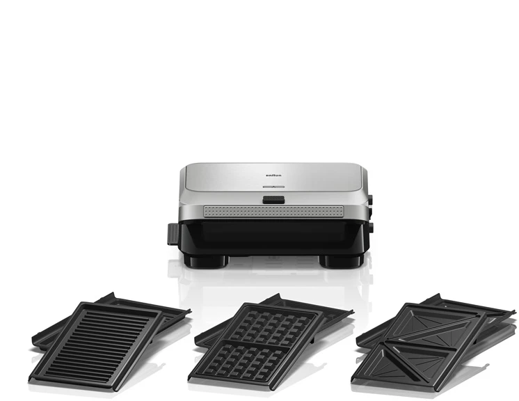 Sumuštinių keptuvas Braun SnackMaker 5 SM5038 Sidabrinis universal cooker, 800 W - sidabrinis/juodas