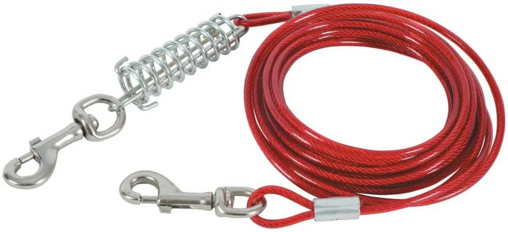 Pavadėlis Zolux TIE-OUT CABLE, raudonas, 9 m