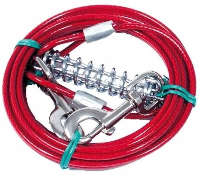 Pavadėlis Zolux TIE-OUT CABLE, raudonas, 9 m