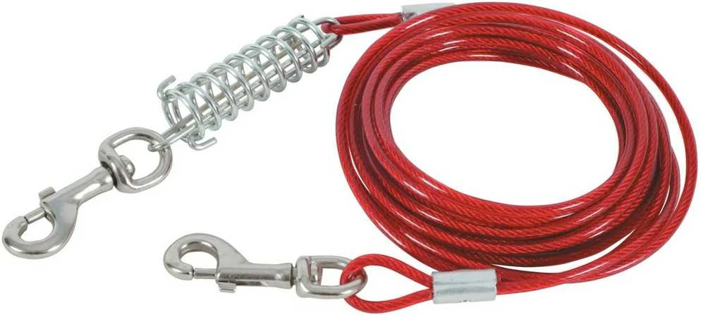 Pavadėlis Zolux TIE-OUT CABLE, raudonas, 3 m