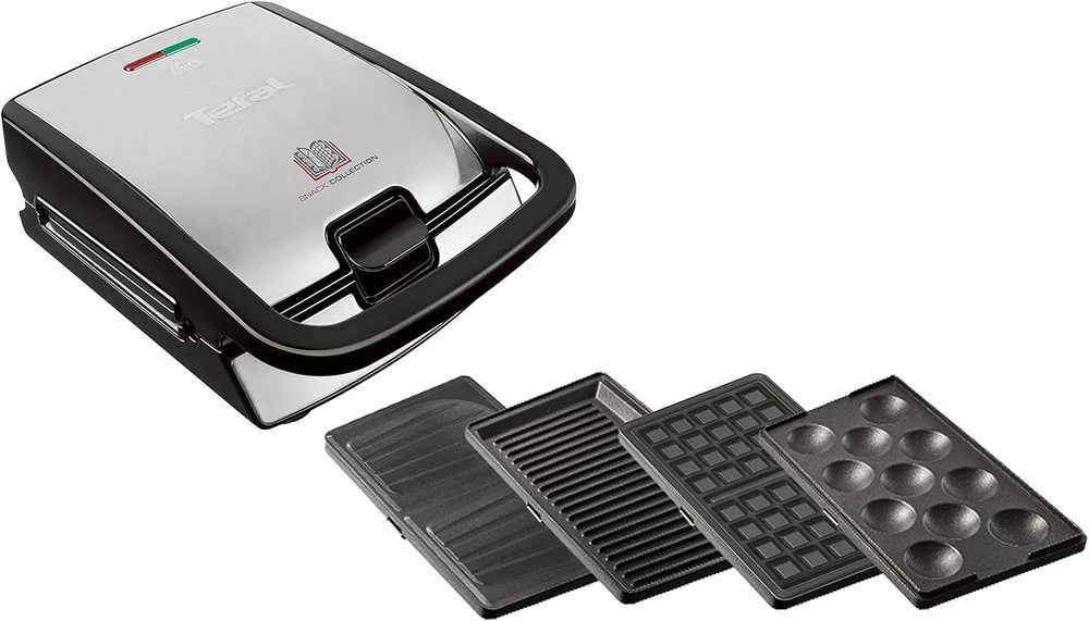 TEFAL Sumuštinių ir vaflių keptuvas SW854D16, 4 plokštės