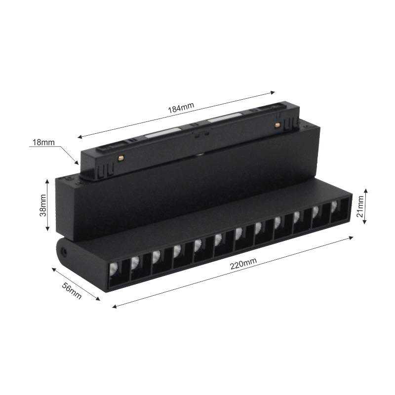 Šviestuvas bėginei sistemai Modoled Magnetic MLP1046M, LED, 3000 - 6000 °K, 1 x 12 W