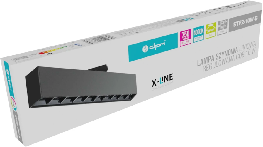 Šviestuvas bėginei sistemai DPM X-Line STF2-10W-B, 10 W, LED