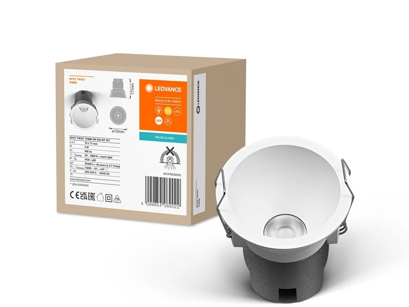 Osram Šviestuvas įleidžiamas Ledvance Twist TWIST, 5W, 3000°K, LED