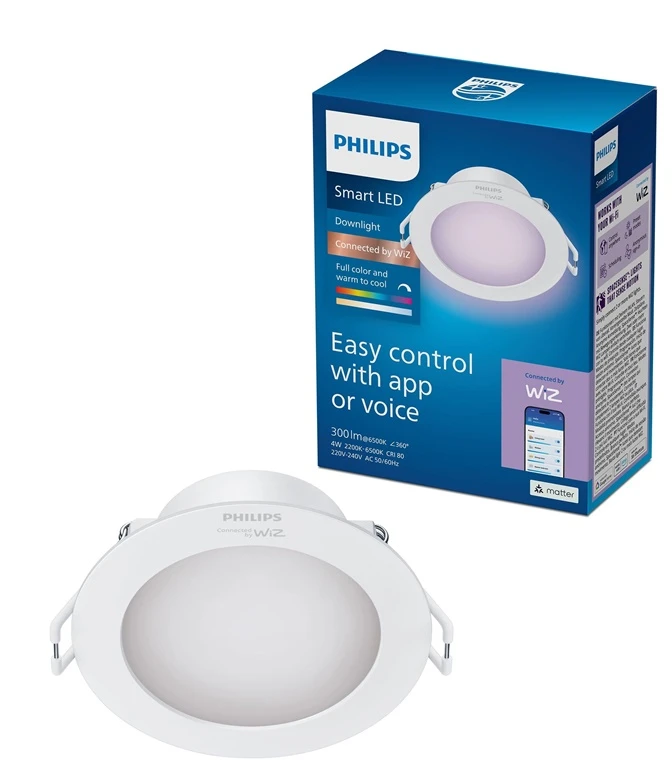 Recessed luminaire Philips 4W. 300LM. 2200-6500K. RGB
