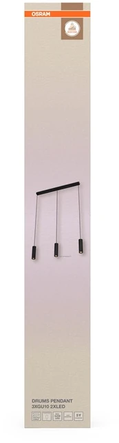 Osram Pakabinamas šviestuvas DRUMS, 3xGU10, juodas