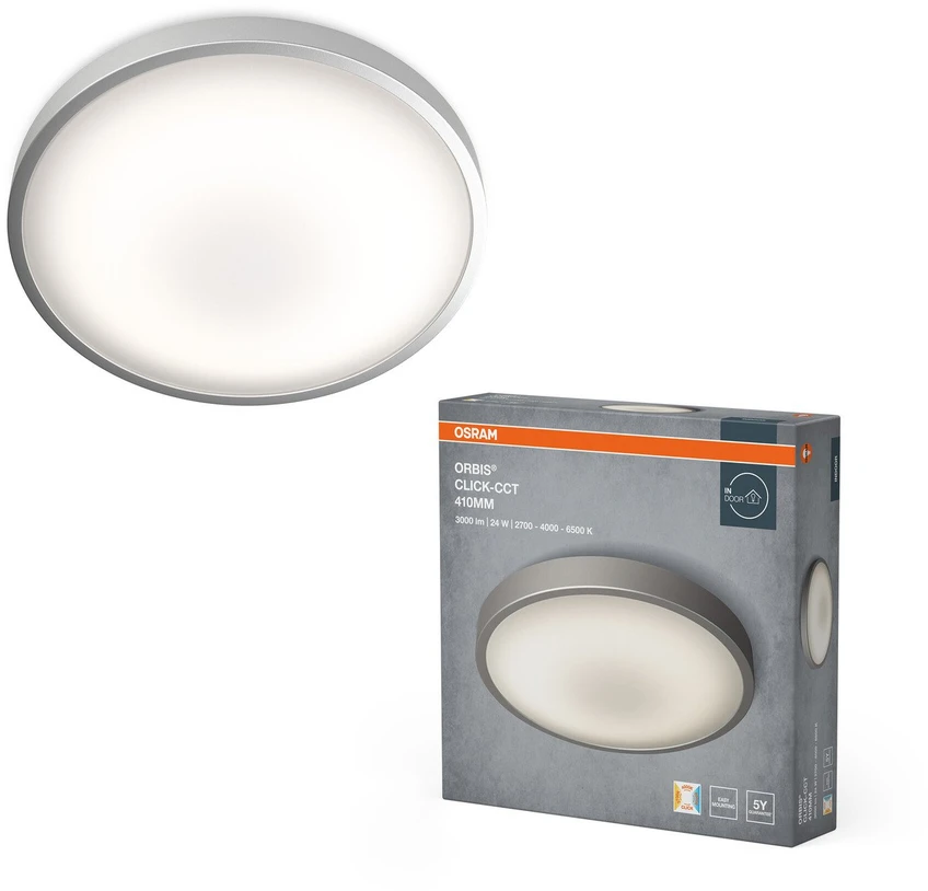 Šviestuvas lubų Osram Orbis 4099854446917, LED, 2700 - 6500 °K, 1 x 24 W