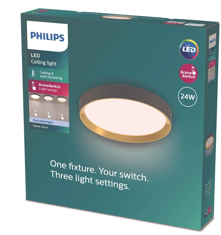 Lubinis šviestuvas Šviestuvas lubų Philips 929004115901, 24 W, LED, 4000 °K