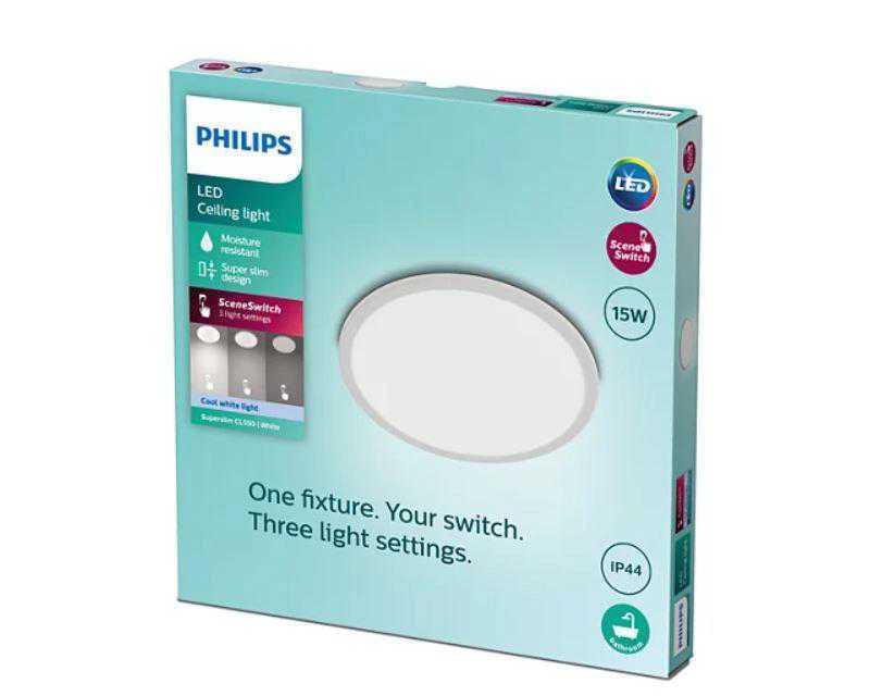 Šviestuvas plafonas Philips Slim 929002667601, LED, 4000 °K, 1 x 15 W