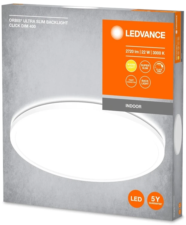 Lubinis šviestuvas Šviestuvas plafonas Ledvance ORBIS ULTRA SLIM CLICKDIM, 22 W