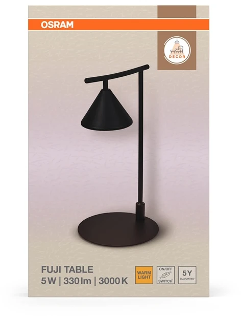 Osram 5W LED stalo šviestuvas FUJI, juodas, 3000K