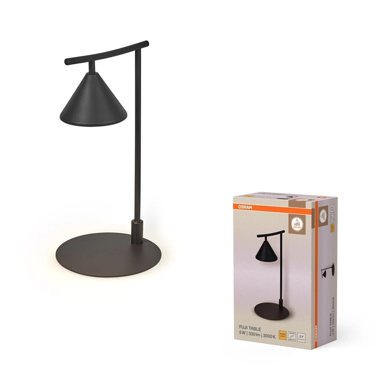 Osram 5W LED stalo šviestuvas FUJI, juodas, 3000K