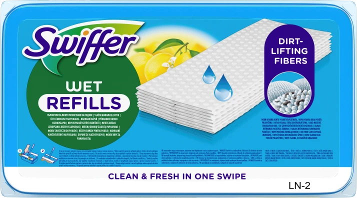 Swiffer Sweeper Moist Grindų Šluostės, 24 vnt