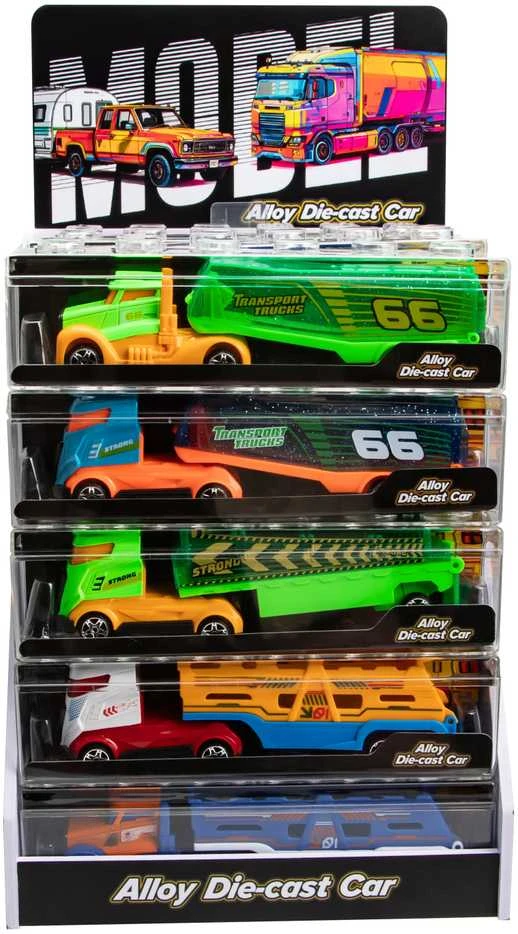 SZ TOYS Metalinis sunkvežimis su priekaba, 20,5 cm