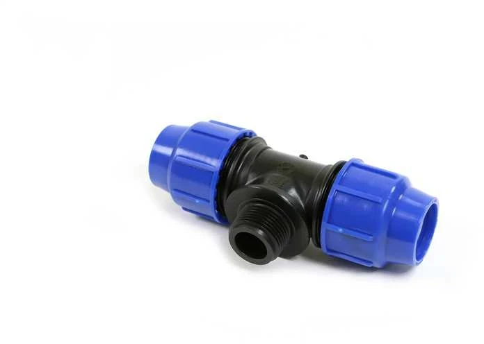 T-veida caurule Perla 0809002500BP, 1/2 collas – Ārējā vītne, DIA25 mm, 90 °, 16 Bar