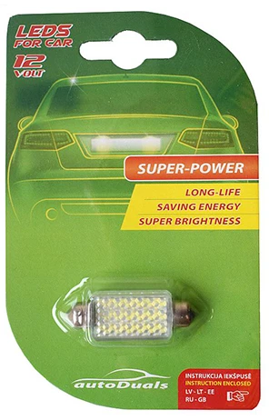 T Way Automobilio lemputė AutoDuals CB85319, LED, balta, 12 V