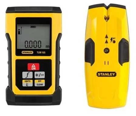 Lazerinis atstumų matuoklis Stanley TLM165 + metalo ir medienos ieškiklis Stanley S100