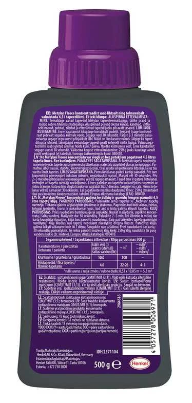 Memorysolution WALLPAPER GLUE METYLAN FLEECE CONCE 500G