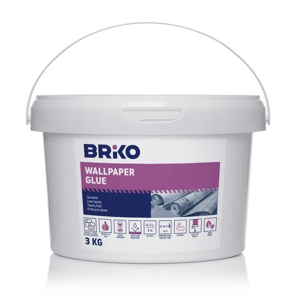 Tapetų klijai Briko Ready Bond, 3kg
