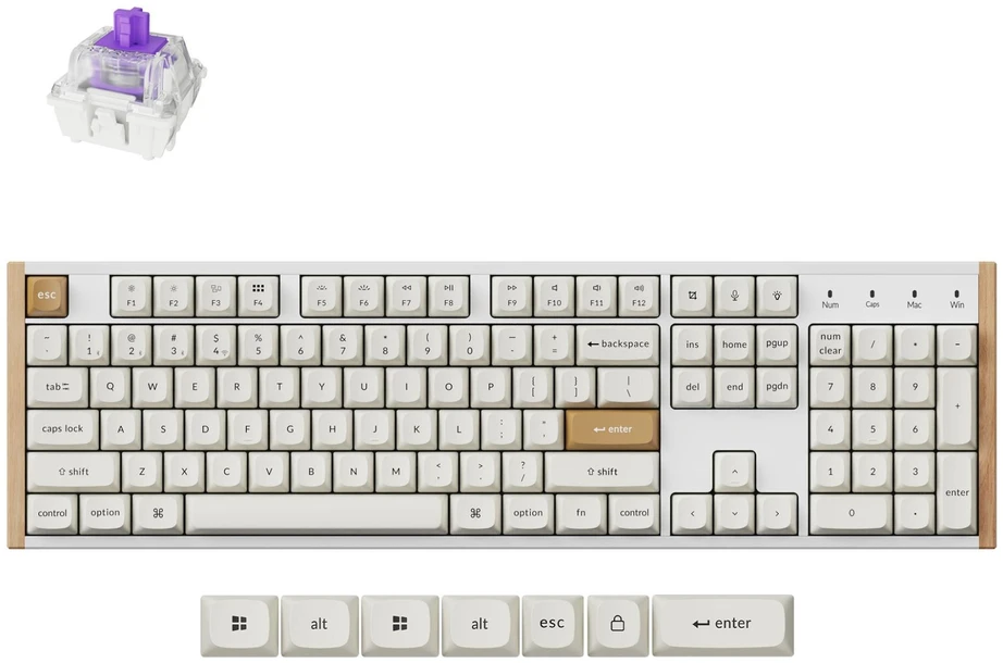 Klaviatūra Keychron K10 HE special. EN. juoda spalva.