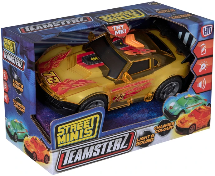 TEAMSTERZ Automobilis su šviesomis, 12,5 cm