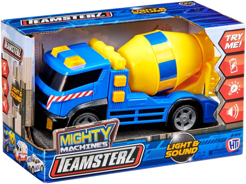 TEAMSTERZ MIGHTY MACHINES Betono maišyklė su šviesomis ir garsais, 12,5 cm