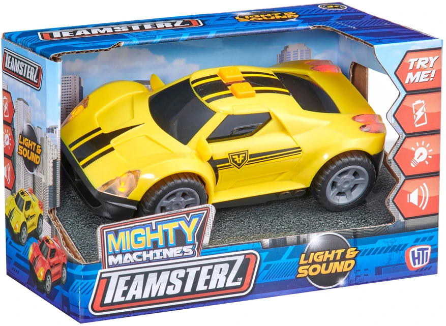 TEAMSTERZ MIGHTY MACHINES Superautomobilis su šviesomis ir garsais, 12,5 cm