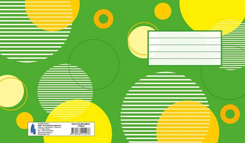 Technoinform Sąsiuvinis, A5, langeliais, 32 lapai, 70 gsm