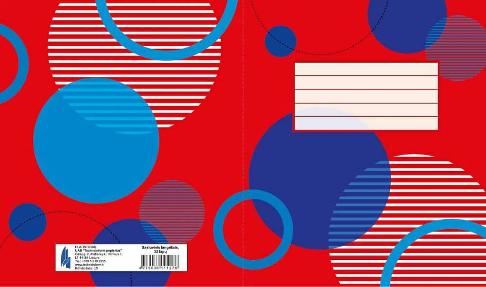 Technoinform Sąsiuvinis, A5, langeliais, 32 lapai, 70 gsm