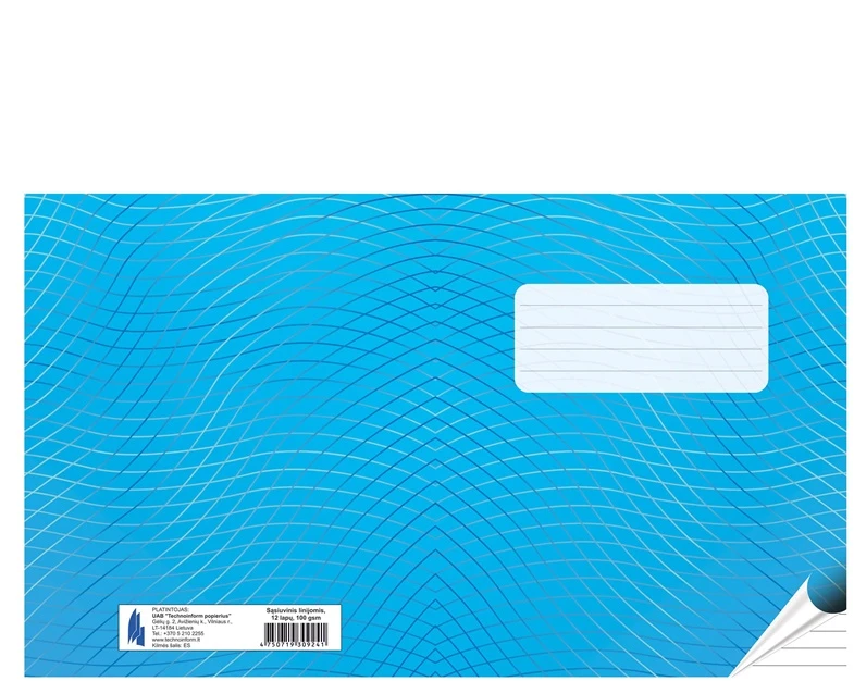 Technoinform Sąsiuvinis, A5, linija, 12 lapų, 100gsm